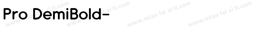 Pro DemiBold字体转换